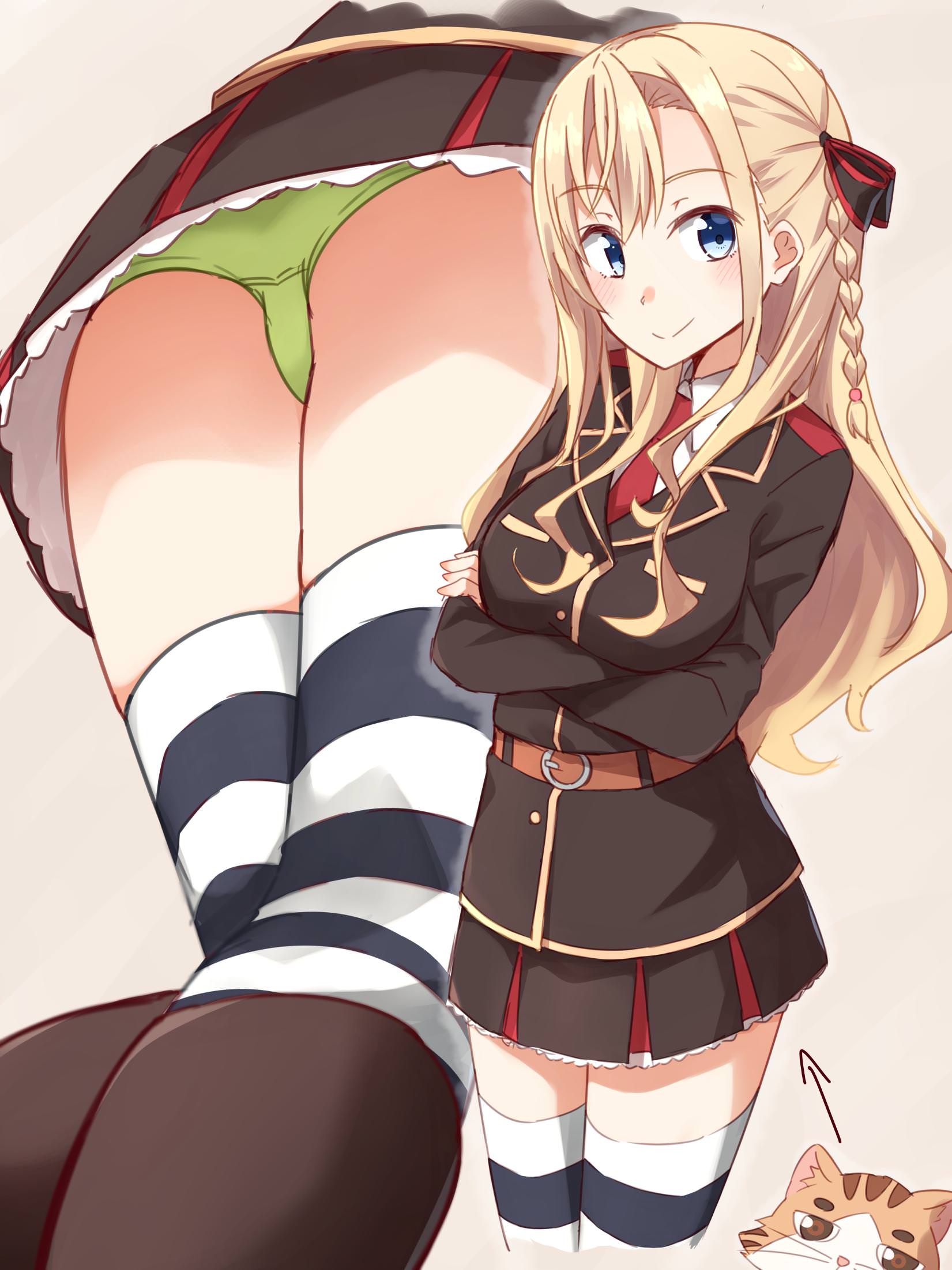 二次元 2次元 JK 女子校生 パンチラ エロ画像 12