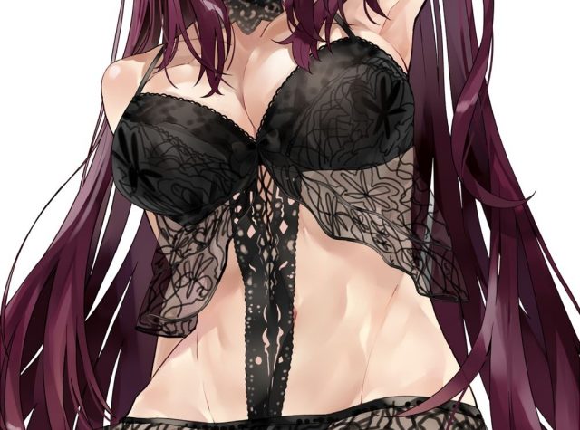 二次元 2次元 エロ画像 黒 ランジェリー 下着 べっぴん娘通信 01