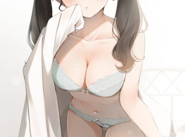 二次元 2次元 エロ画像  白 ランジェリー 下着 べっぴん娘通信 01