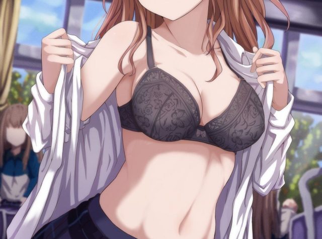 二次元 2次元 エロ画像 脱ぎかけ べっぴん娘通信 01