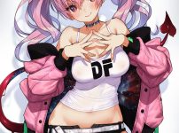 ホットパンツ、ショートパンツを履いた二次元美少女 001