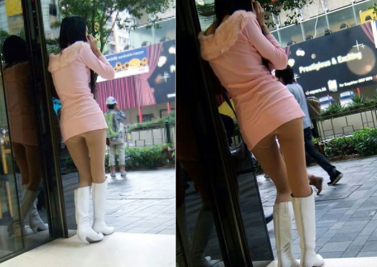 ミニスカートを履いた女性のエロ画像 046