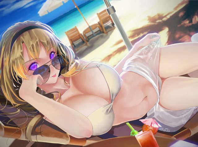 ビキニ姿の二次元美少女のエロ画像 001