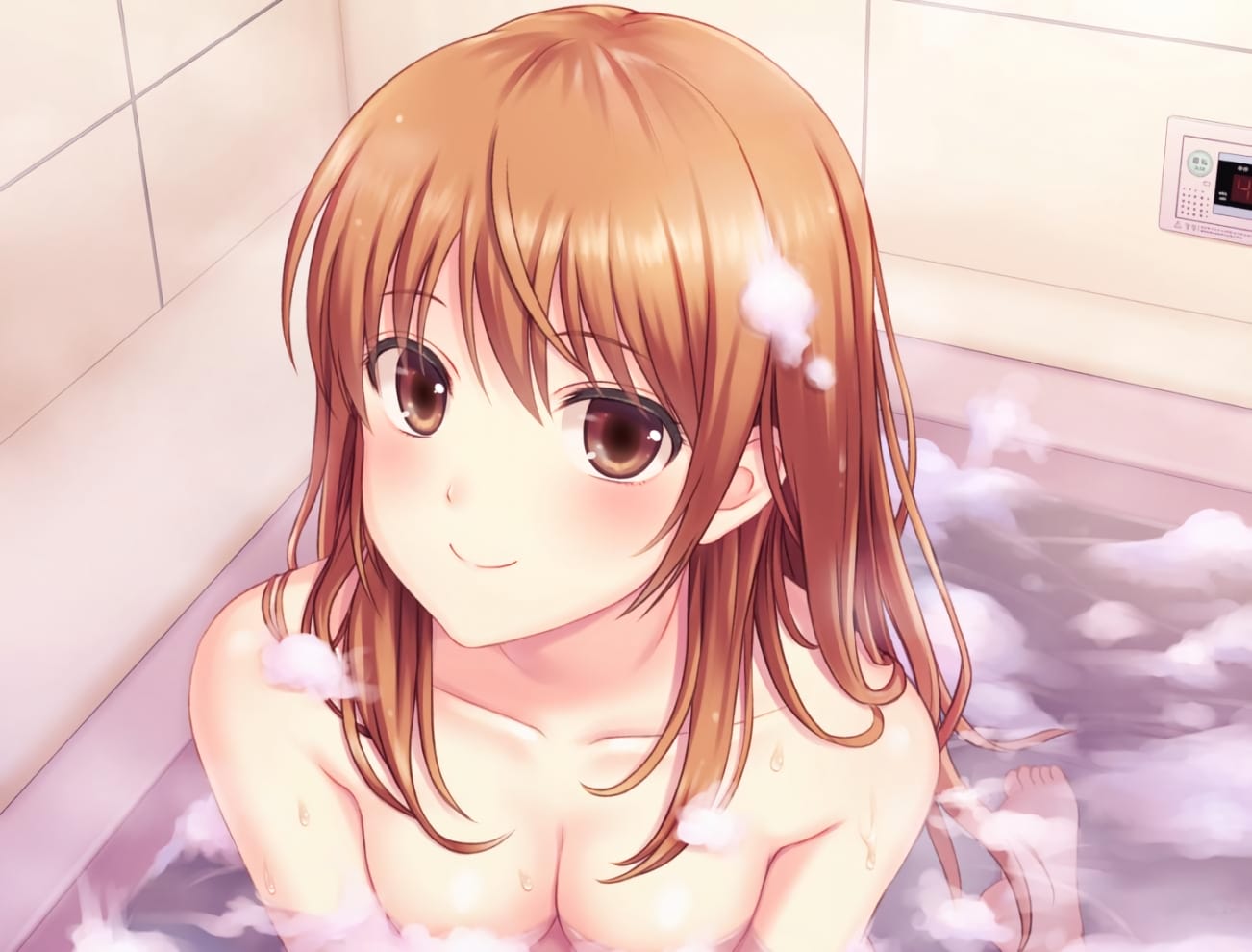お風呂に入る二次元美少女のエロ画像 043