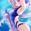 競泳水着の二次元美少女のエロ画像 001