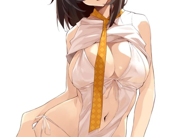 ホットパンツ、ショートパンツを履いた二次元美少女 001