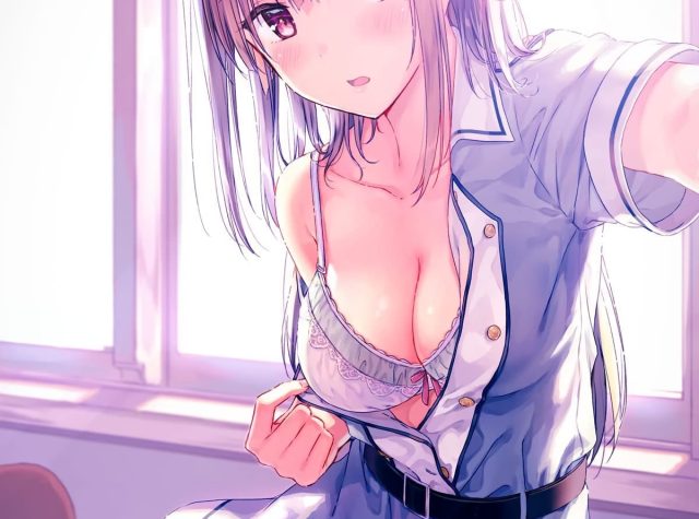 自撮りしている二次元美少女のエロ画像 001