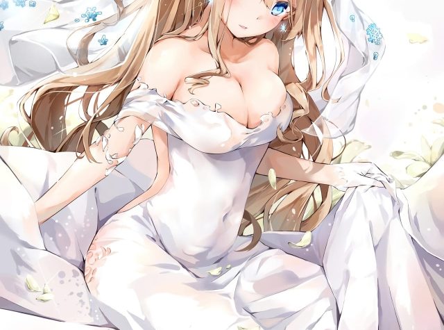 ウェディングドレス姿の二次元美少女のエロ画像 001
