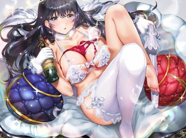 黒髪の二次元美少女のエロ画像 001