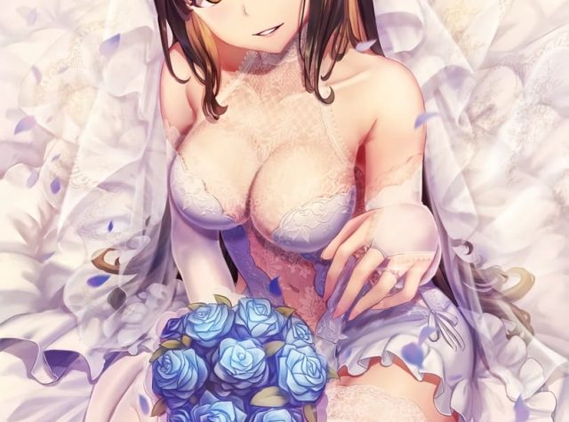 ウェディングドレス姿の二次元美少女のエロ画像 001