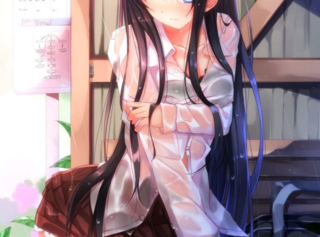 黒髪美少女の二次元エロ画像 001