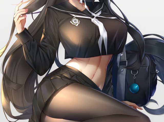 黒髪の二次元美少女のエロ画像 001