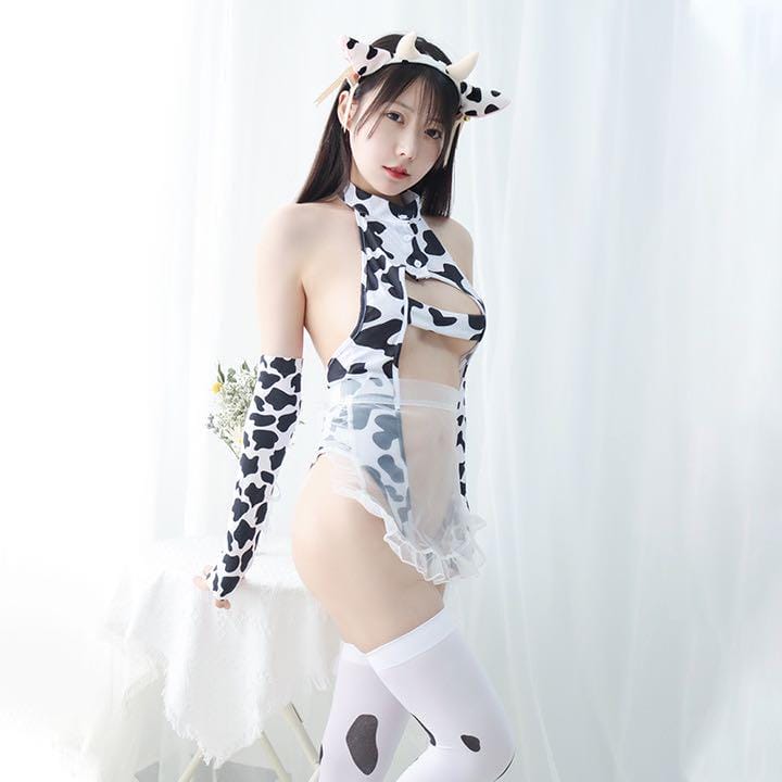 牛柄・ホルスタインコスプレのエロ画像 040