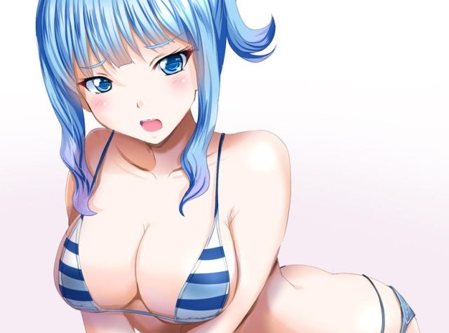 ホットパンツ、ショートパンツを履いた二次元美少女 001