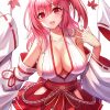 巫女装束の二次元美少女のエロ画像 001