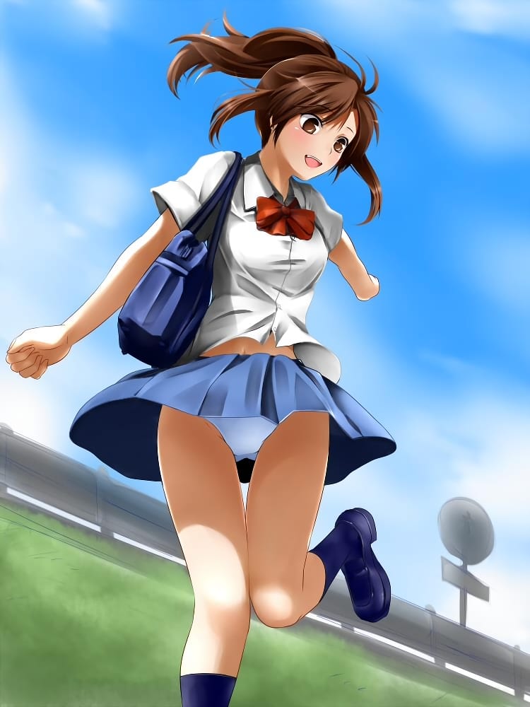 パンチラ美少女の二次元エロ画像 016