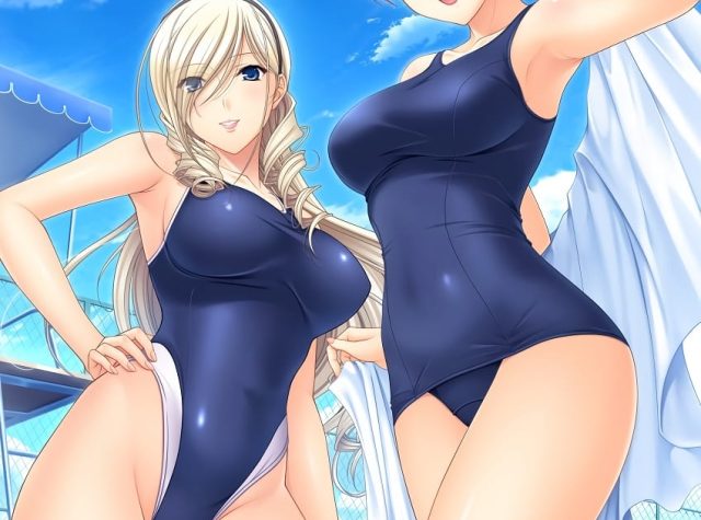 競泳水着美少女の二次元エロ画像 001