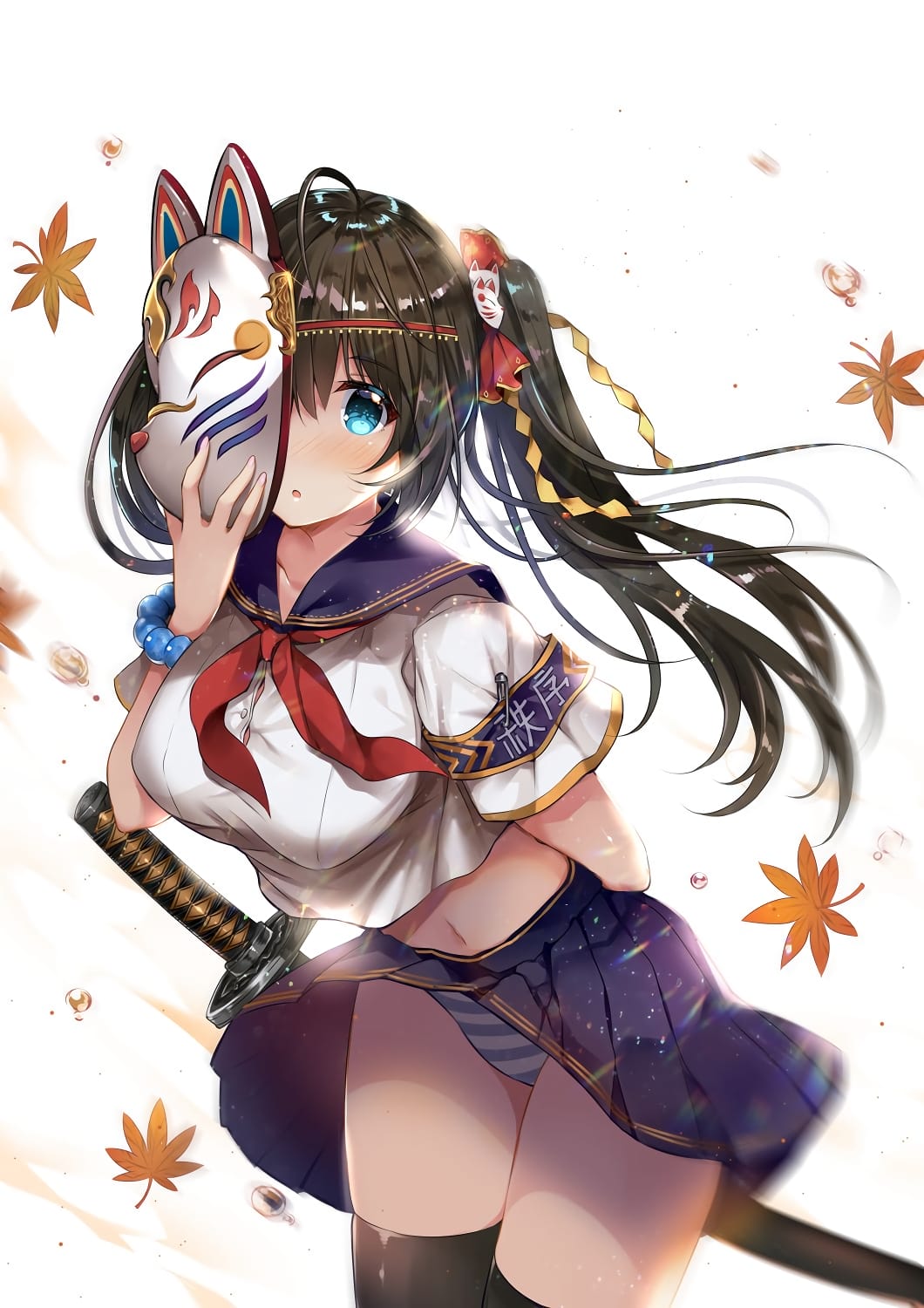 パンチラ、モロパンしている二次元美少女 001