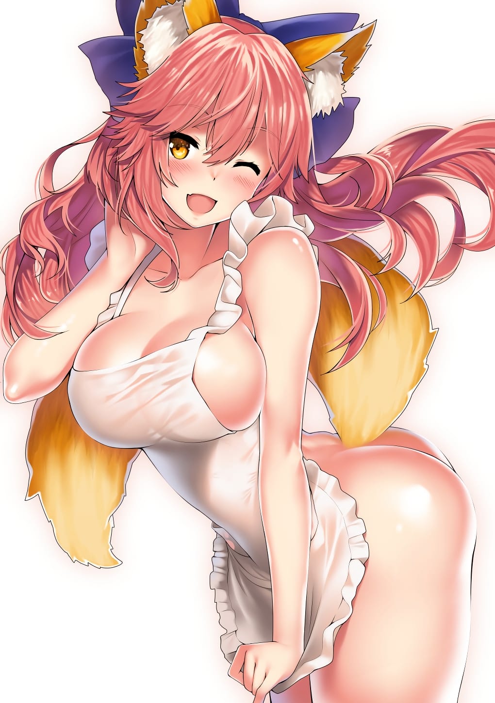 裸エプロンの二次元美少女のエロ画像 001