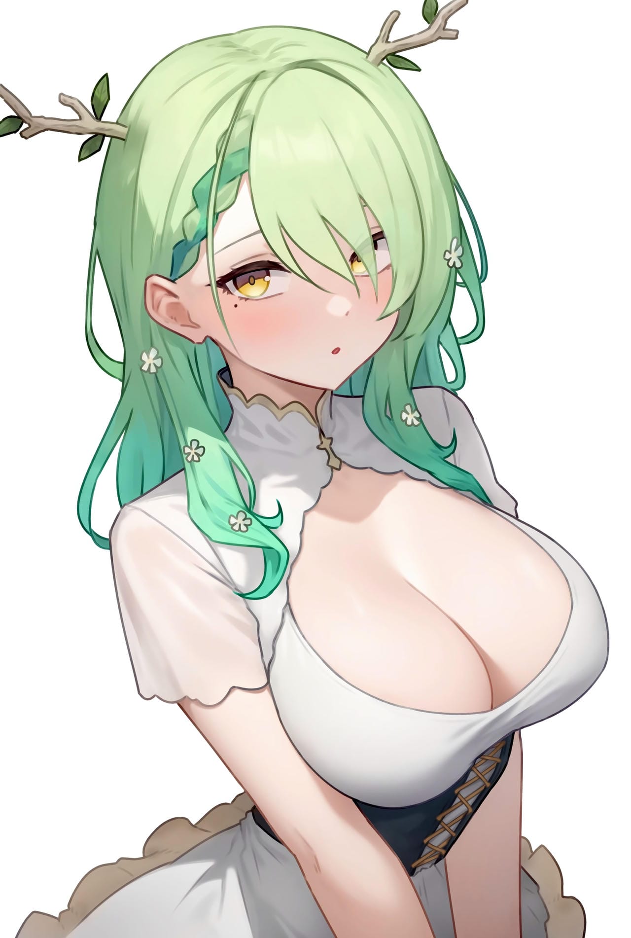 緑髪美少女のエロ画像 001