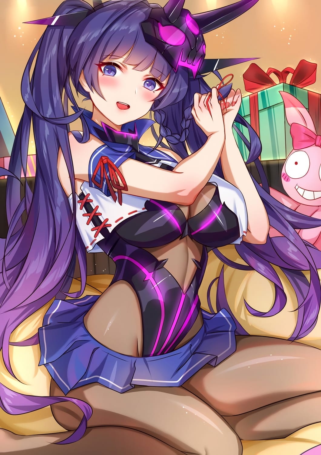紫髪の二次元美少女のエロ画像 001