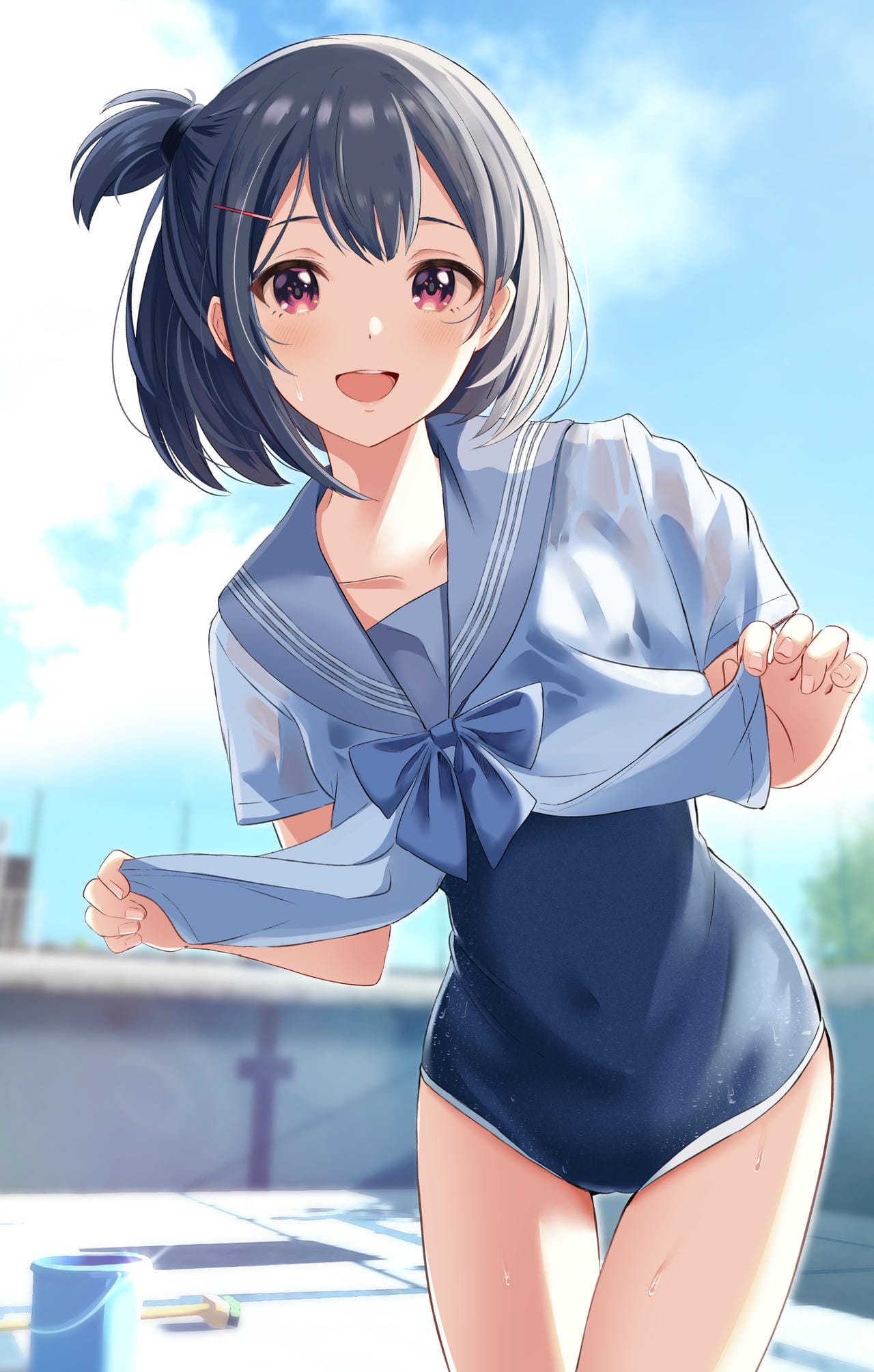 スクール水着の二次元美少女 001