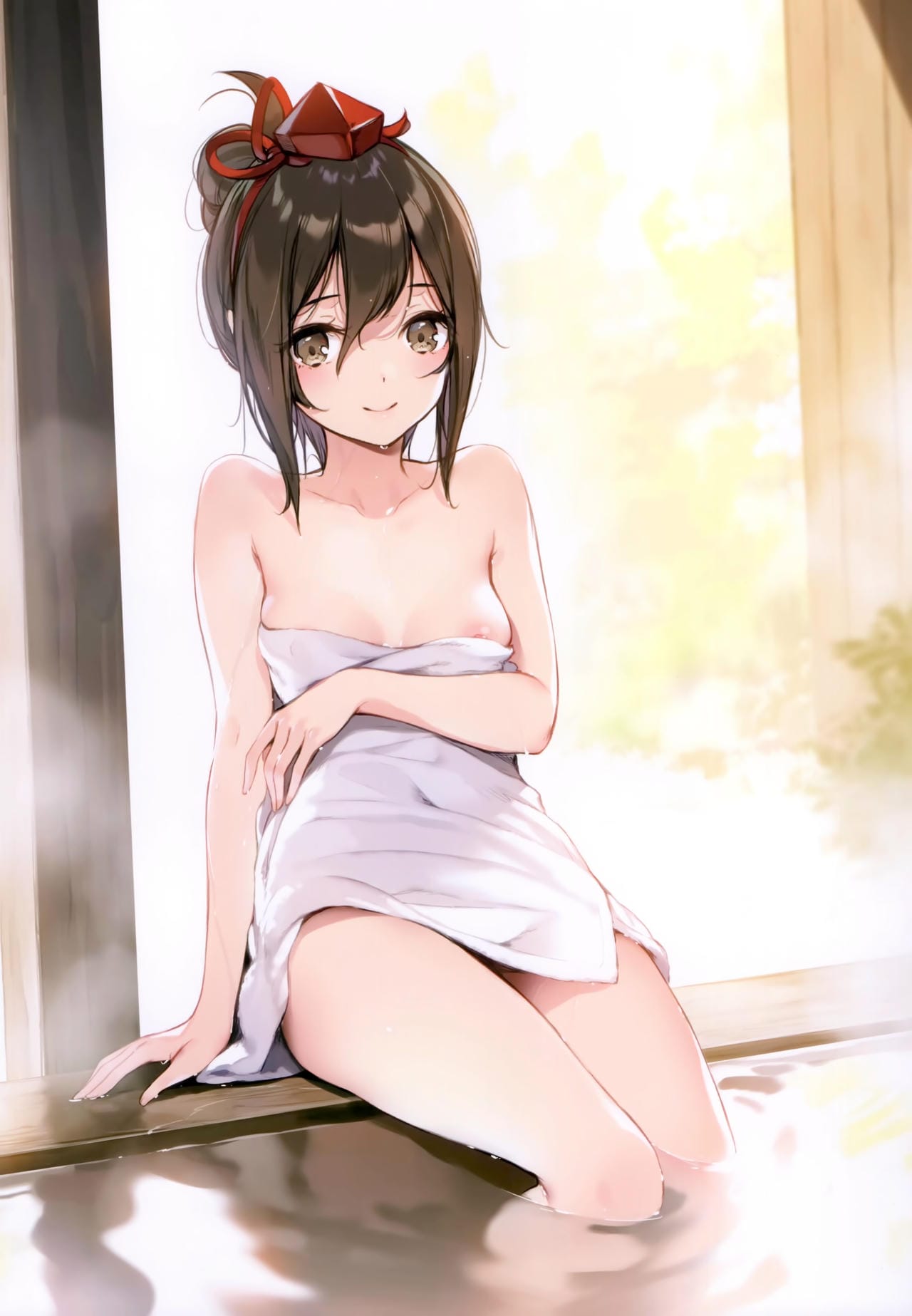 お風呂に入る二次元美少女のエロ画像 001