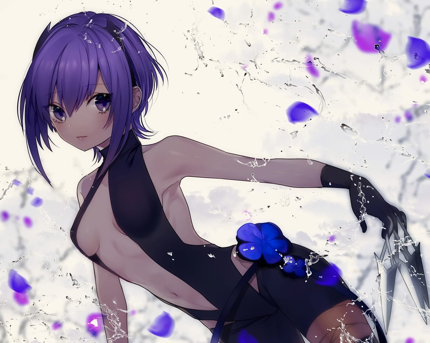 紫髪の二次元美少女のエロ画像 001