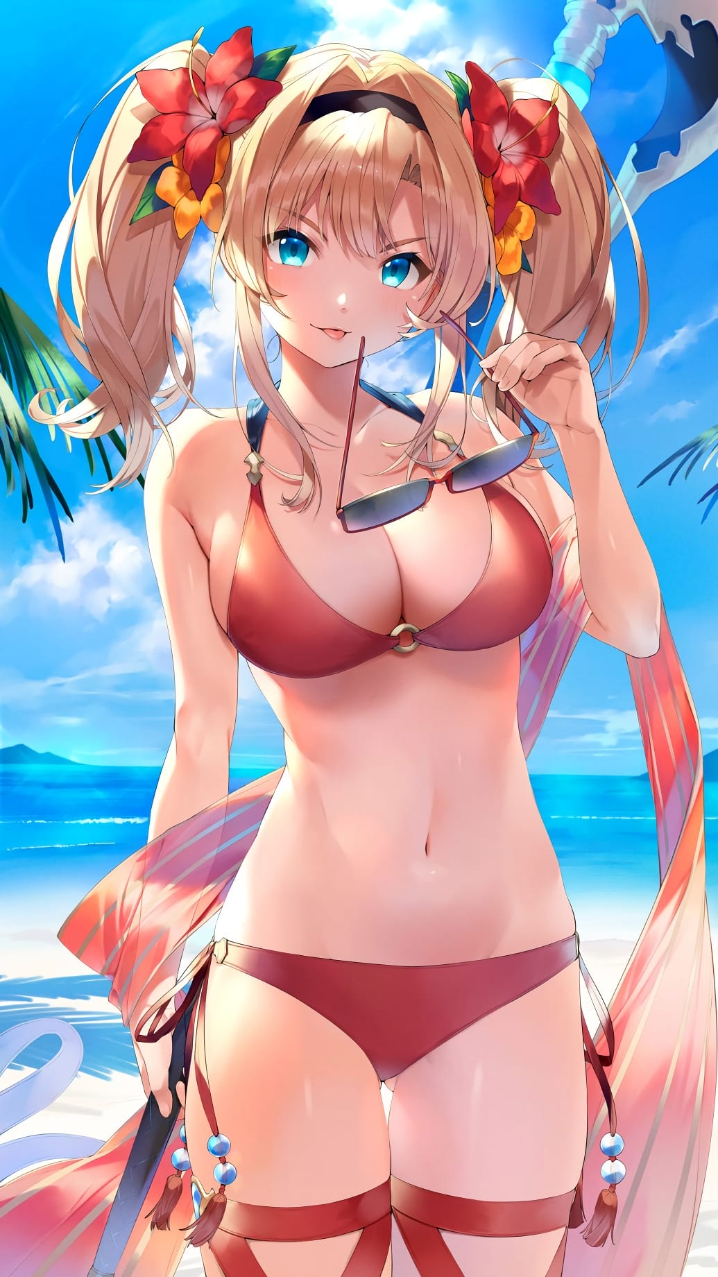 水辺に映える二次元美少女のエロ画像 001